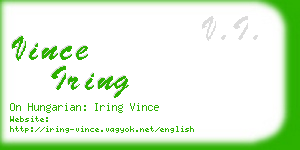 vince iring business card